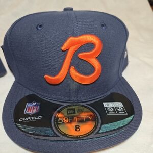 New Era Dark Blue and Bright Orange 59FIFTY Hat